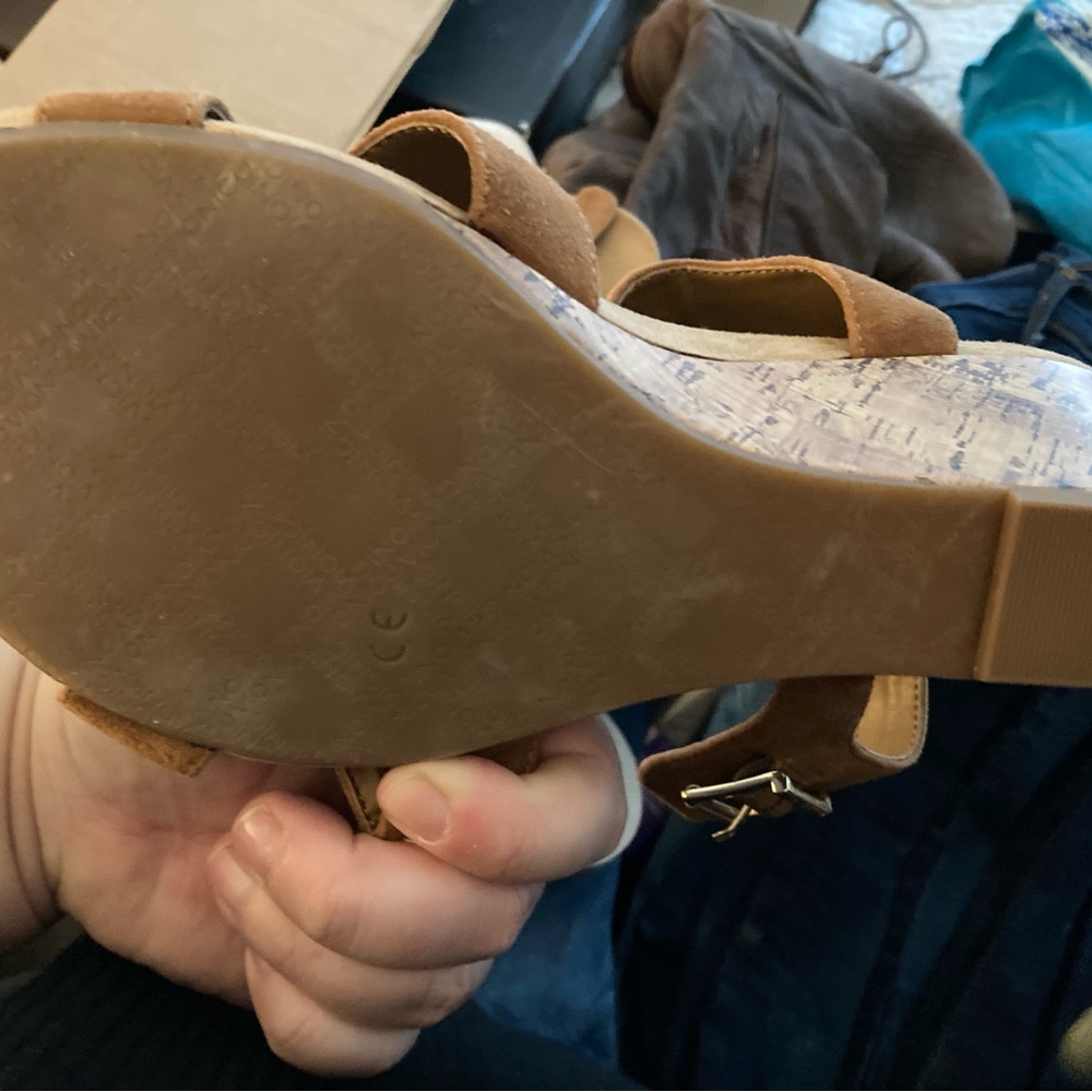 Rust Suede Vionic Adjustable Width Ankle Sandals - image 4